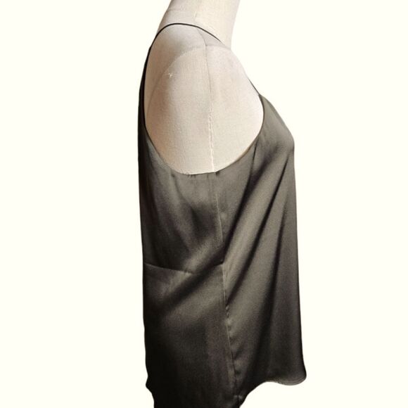 Express Brownish Green Satin Halter Top - Picture 3 of 6